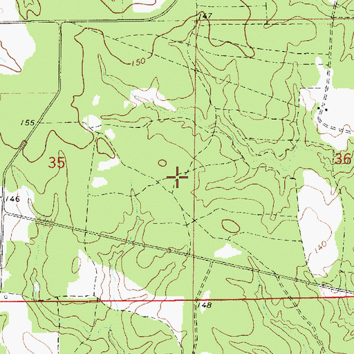 Topographic Map of Glenmora Oil and Gas Field, LA
