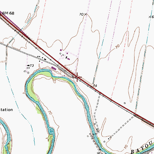 Topographic Map of Loyd, LA