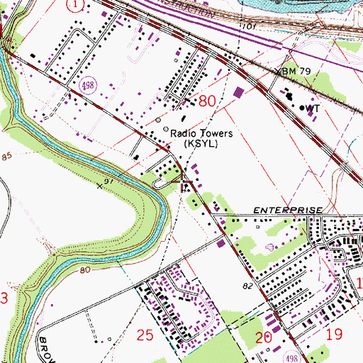 Topographic Map of New Bethel Missionary Baptist Church, LA