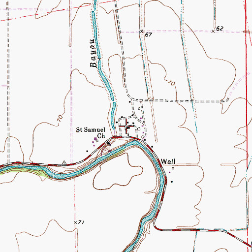 Topographic Map of New Hope Plantation, LA