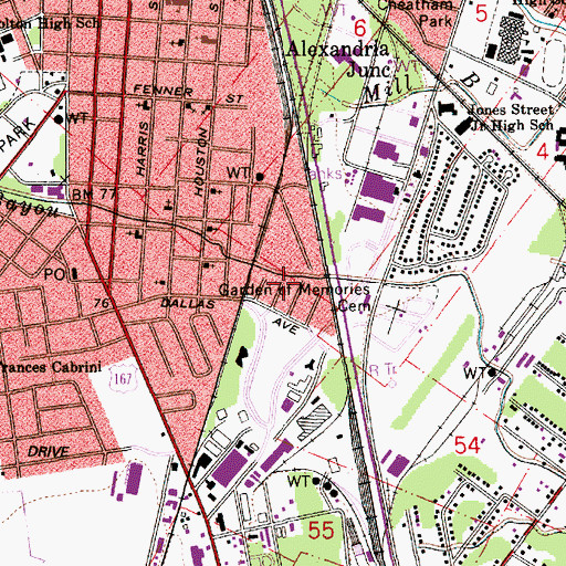 Topographic Map of New Kingdom Baptist Church, LA