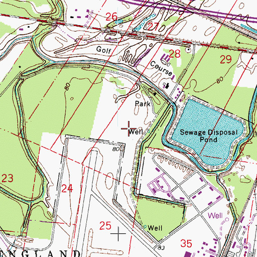 Topographic Map of Rapides Golf and Country Club (historical), LA