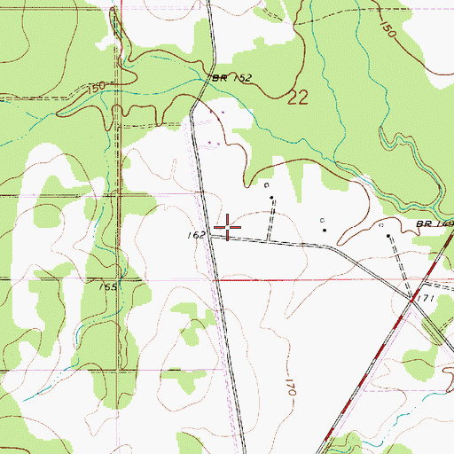 Topographic Map of Refuge School (historical), LA