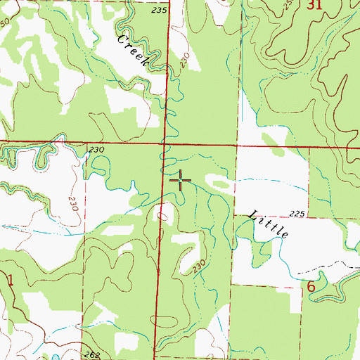 Topographic Map of Steel Creek, AR