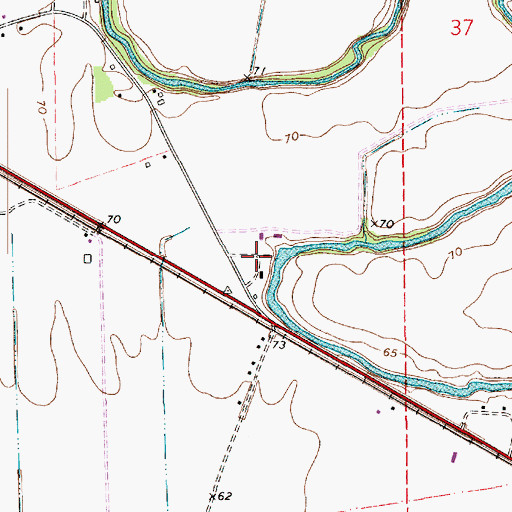 Topographic Map of Wytchwood Plantation, LA