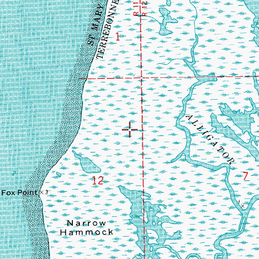 Topographic Map of Alligator Cut, LA