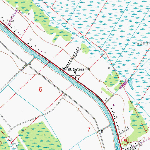 Topographic Map of Aragon Plantation, LA