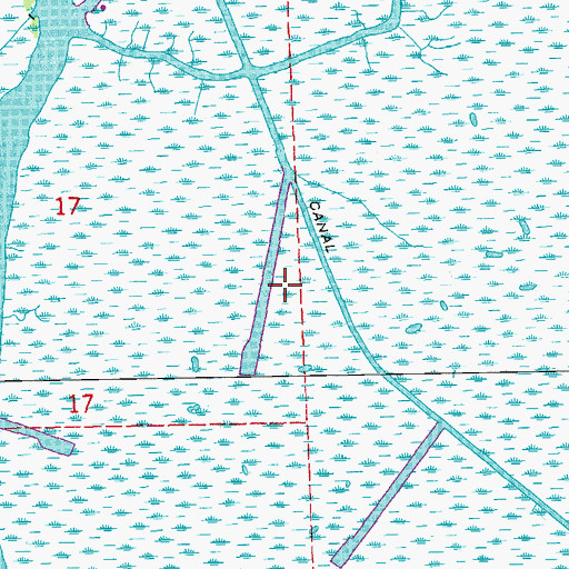 Topographic Map of Bayou Copasaw Gas Field, LA