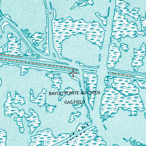 Topographic Map of Bayou Point Au Chien Gas Field, LA