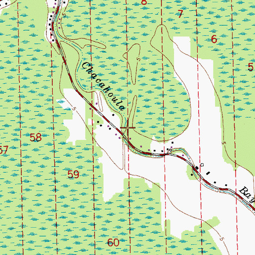 Topographic Map of East Donner Gas Field, LA