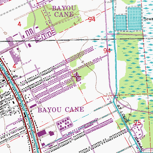 Topographic Map of Lisa Park Elementary School, LA