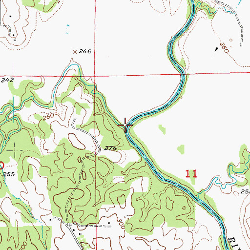 Topographic Map of Steep Bank Creek, AR