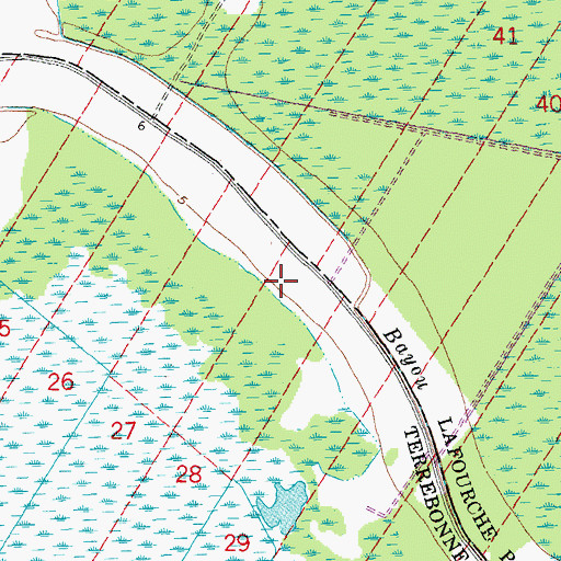 Topographic Map of North Montegut Gas Field, LA