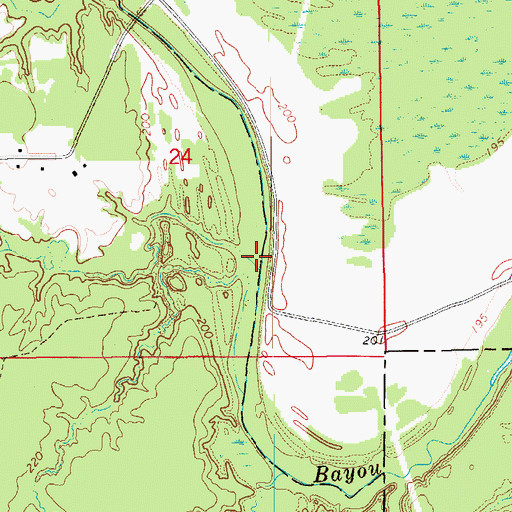 Topographic Map of Steep Bank Creek, AR