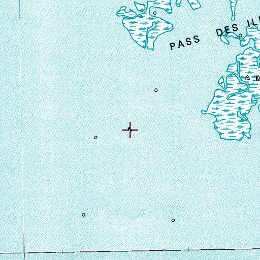 Topographic Map of Pass Des Ilettes Gas Field, LA