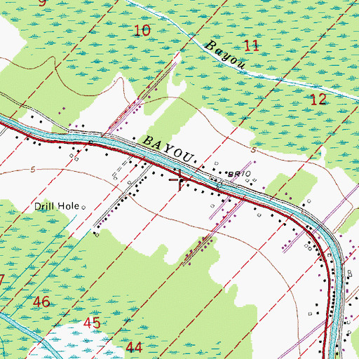 Topographic Map of Saint Anns Chapel, LA