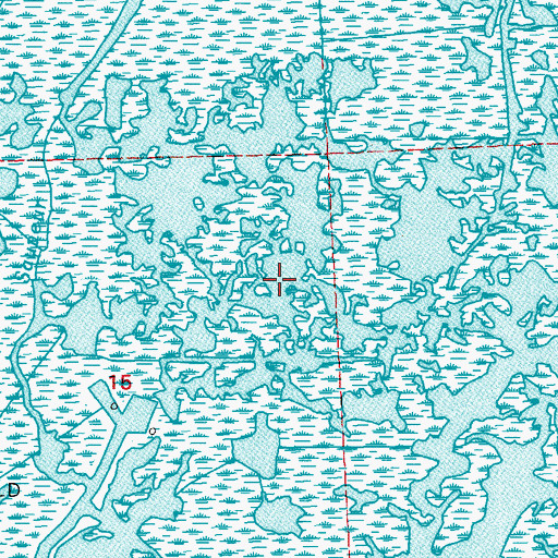 Topographic Map of Sauveur Bayou Gas Field, LA