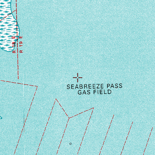 Topographic Map of Seabreeze Pass Gas Field, LA