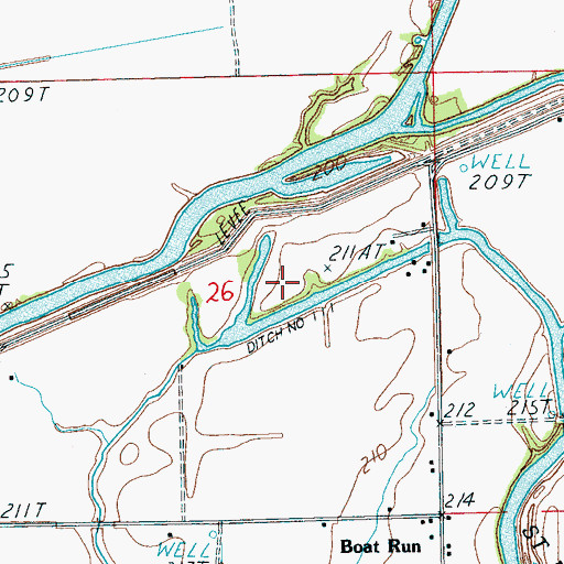 Topographic Map of Steep Gut Bayou, AR