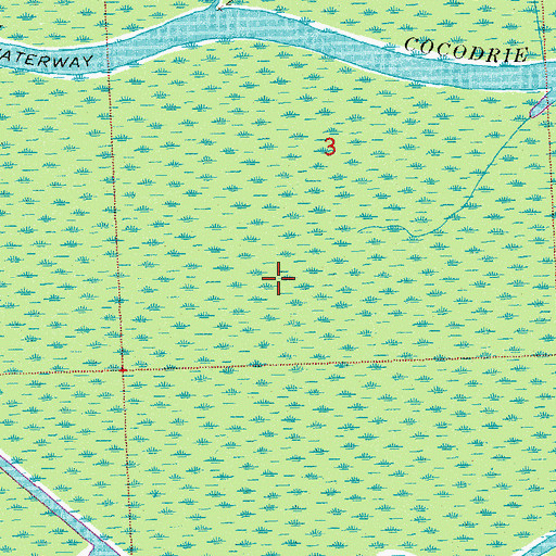 Topographic Map of Wallace Bayou Oil and Gas Field, LA