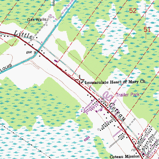 Topographic Map of Willow Woods School (historical), LA
