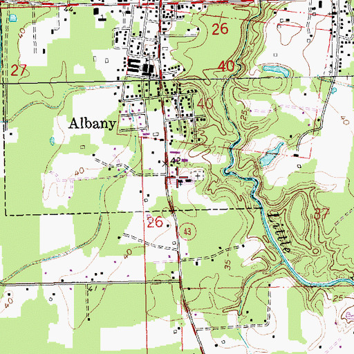 Topographic Map of Bethlehem Baptist Church, LA