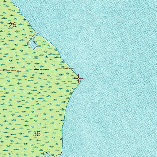 Topographic Map of Big Cypress Point, LA