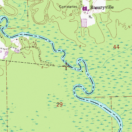 Topographic Map of Blockade Landing, LA