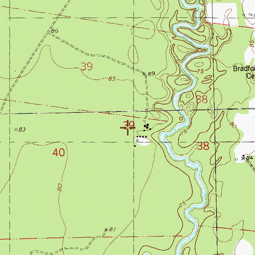 Topographic Map of Camp Win A Friend, LA