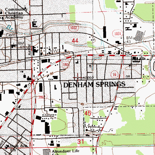 Topographic Map of Church of God in Christ, LA