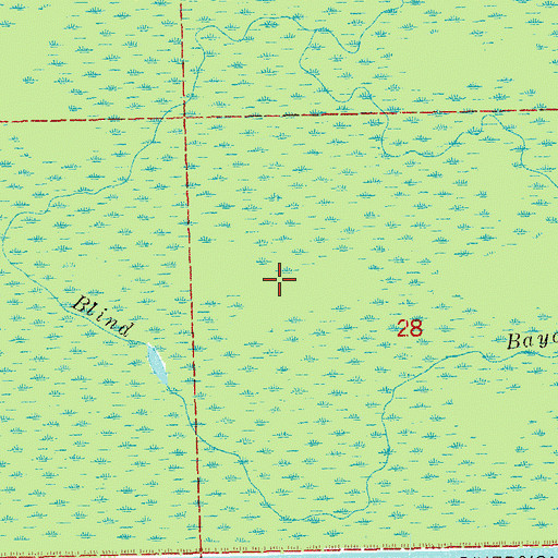 Topographic Map of Coteau Chene Blanc, LA