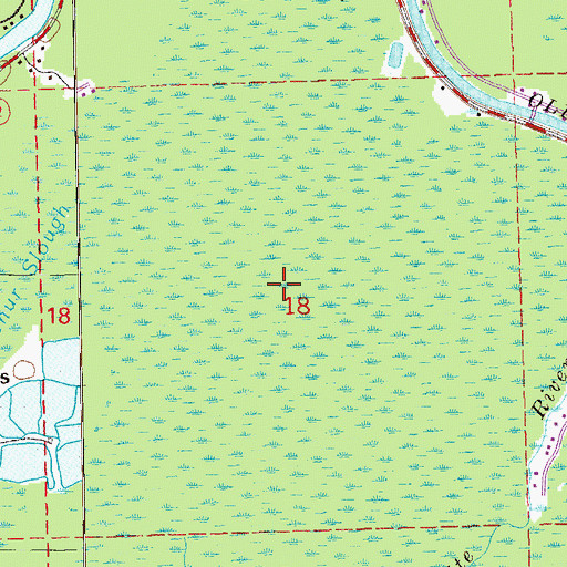 Topographic Map of Dempsey Ridge, LA
