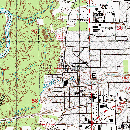 Topographic Map of First Presbyterian Church, LA