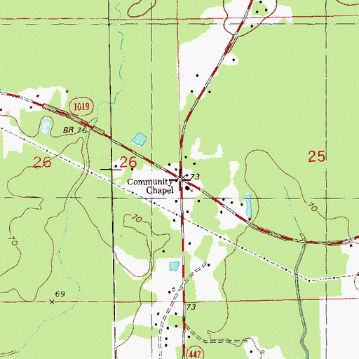 Topographic Map of Friendship, LA