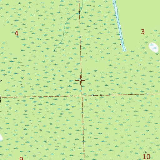 Topographic Map of Gum Swamp, LA