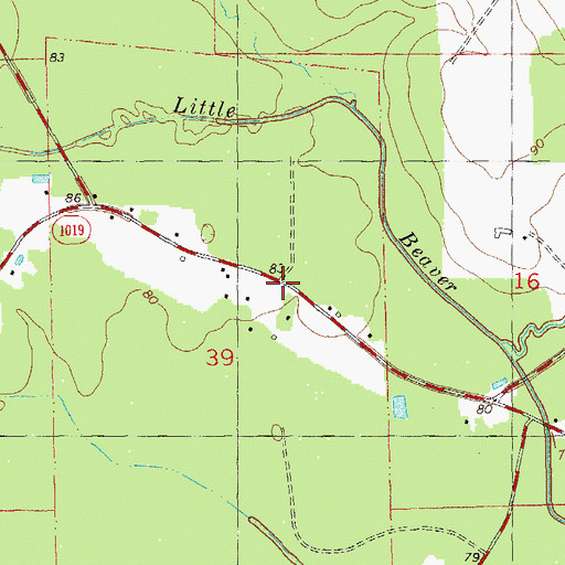 Topographic Map of Lanier School (historical), LA