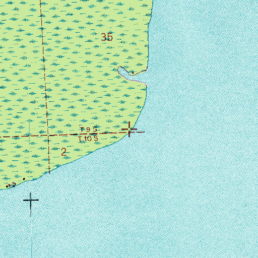 Topographic Map of Little Cypress Point, LA