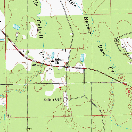 Topographic Map of Oldfield, LA