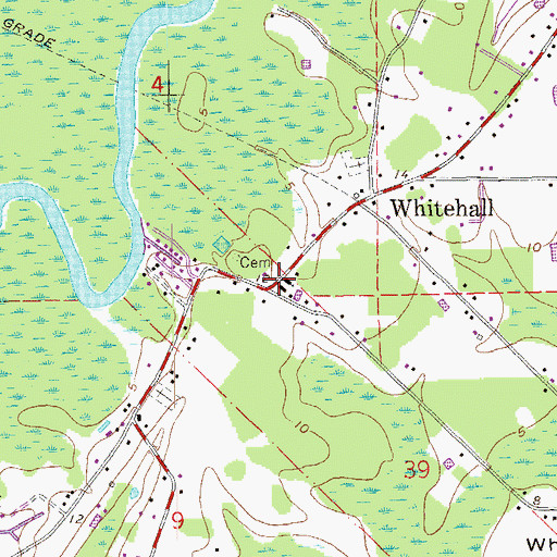 Topographic Map of Saint Stephen Catholic Church, LA