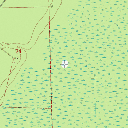 Topographic Map of Sharp Islands, LA