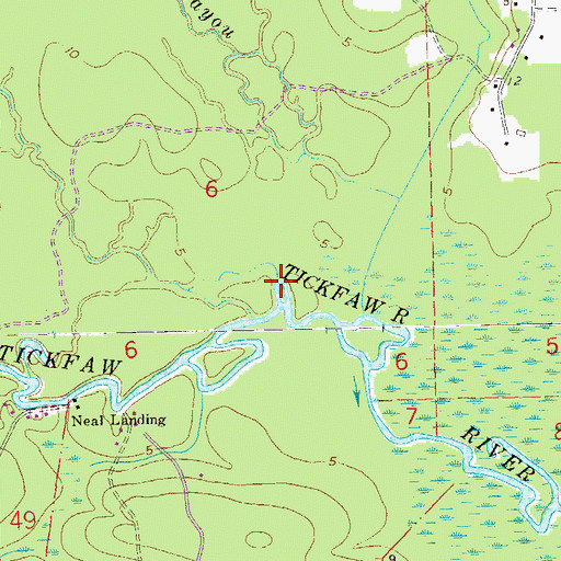 Topographic Map of Smiley Landing, LA