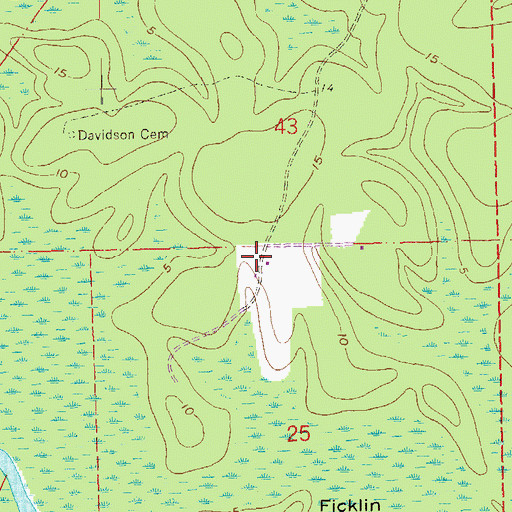 Topographic Map of Sweet Kingdom Church (historical), LA