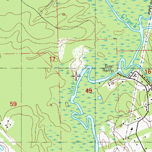 Topographic Map of Tates Landing, LA