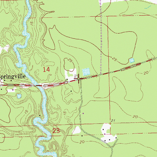 Topographic Map of Van Buren (historical), LA