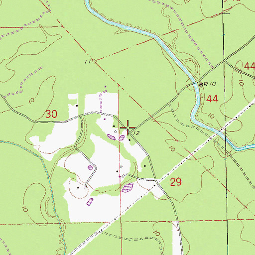 Topographic Map of Wall Settlement, LA