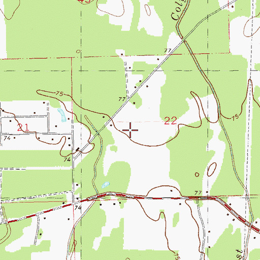 Topographic Map of Watson Oil Field, LA