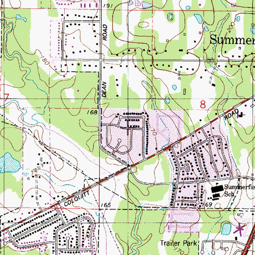 Topographic Map of Briarcliff, LA
