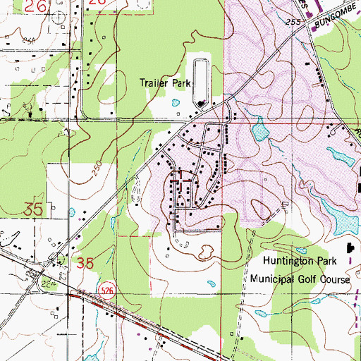 Topographic Map of Broadview, LA