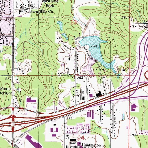 Topographic Map of Cannon, LA