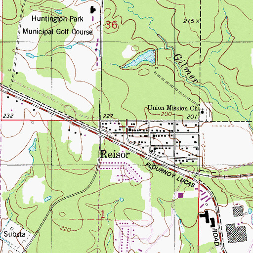 Topographic Map of Church of Christ Holiness, LA